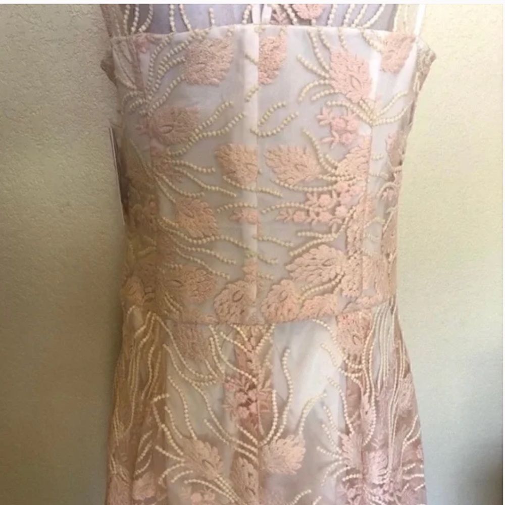 Nanette Lepore Bella Donna embroidery illusion neckline Balletcore minidress - Picture 11 of 16